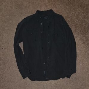 Lucky Brand Men's Dark Button-Up Shirt Jacket
